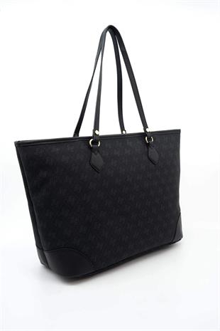 Silver & Polo Siyah SP1169 Kadın Omuz Shopper Çanta