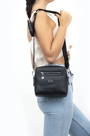 Silver & Polo Siyah - Siyah SP1038 Kadın Çapraz Çanta