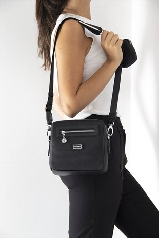 Silver & Polo Siyah - Siyah SP1038 Kadın Çapraz Çanta