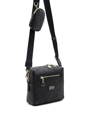Silver & Polo Siyah - Siyah SP1038 Kadın Çapraz Çanta