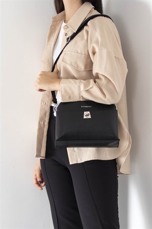 Silver & Polo Siyah - Siyah SP623 Kadın Çapraz Çanta