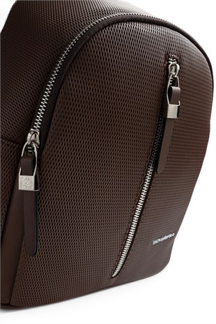 Silver Polo Kahve - Kahve Petek Kadın Sırt Çantası SP901