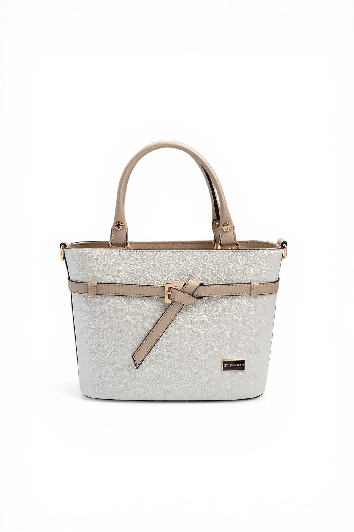 Silver & Polo SP1283 Kadın El Çantası Logolu Sedef-S.Nut