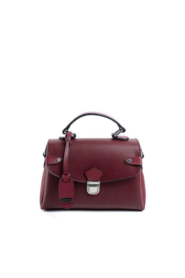 Silver Polo SP1159 Kadın El Çantası Düz Bordo-Bordo