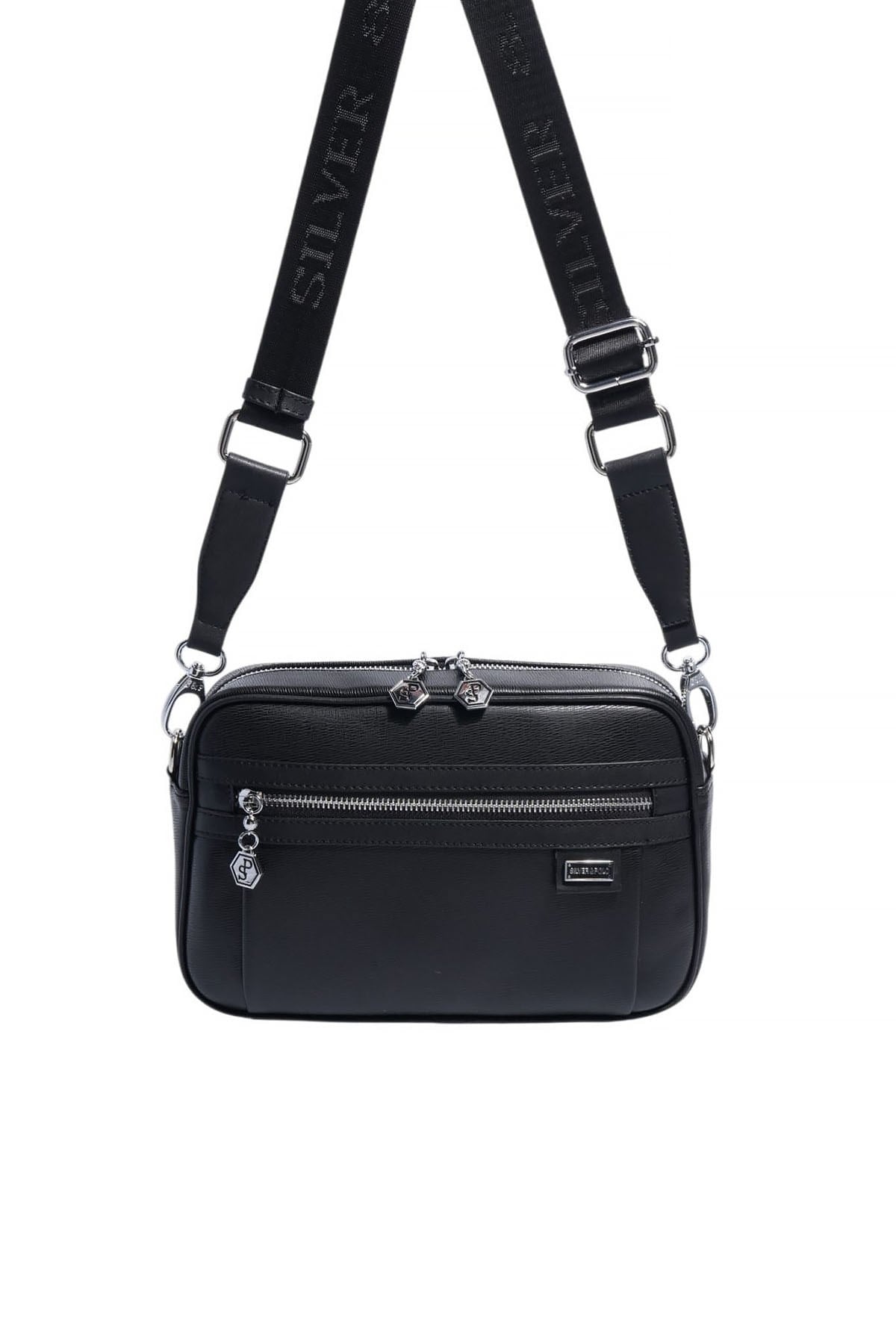 Silver & Polo SP1280 Kadın Çapraz Çanta Düz Siyah-Siyah