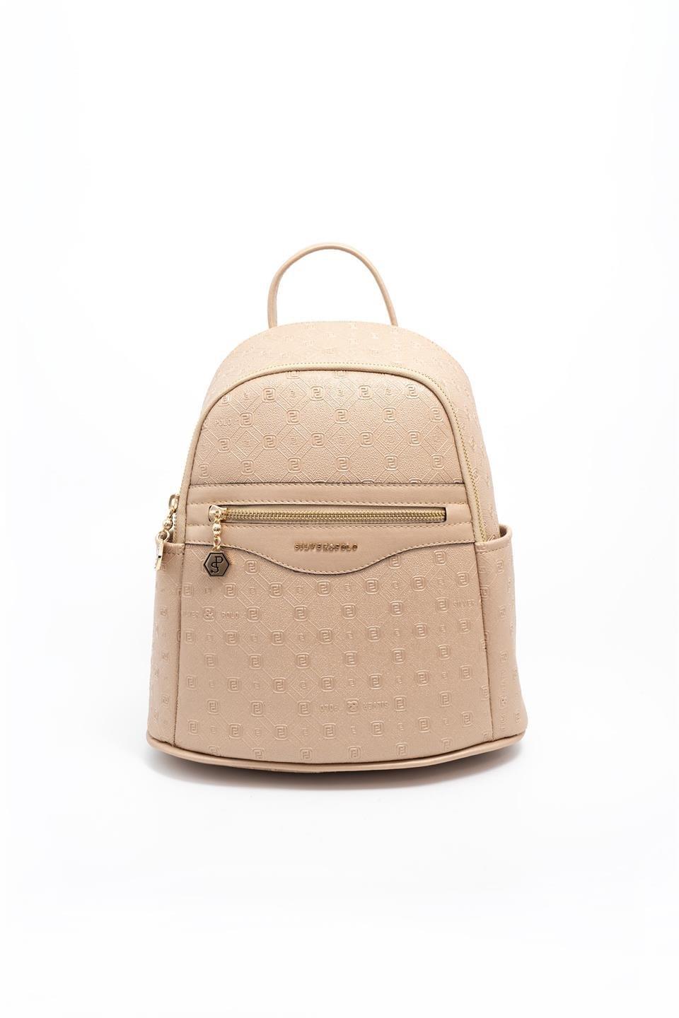 Silver & Polo SP1161 Kadın Sırt Çantası Logolu Nut-S.Nut
