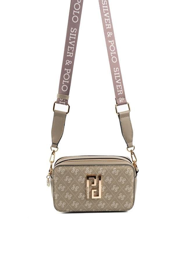 Silver & Polo SP1078 Kadın Çapraz Çanta Monogram Y.Yeşil