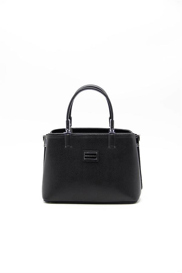 Silver & Polo SP987 Kadın El Çantası Düz Siyah-Siyah