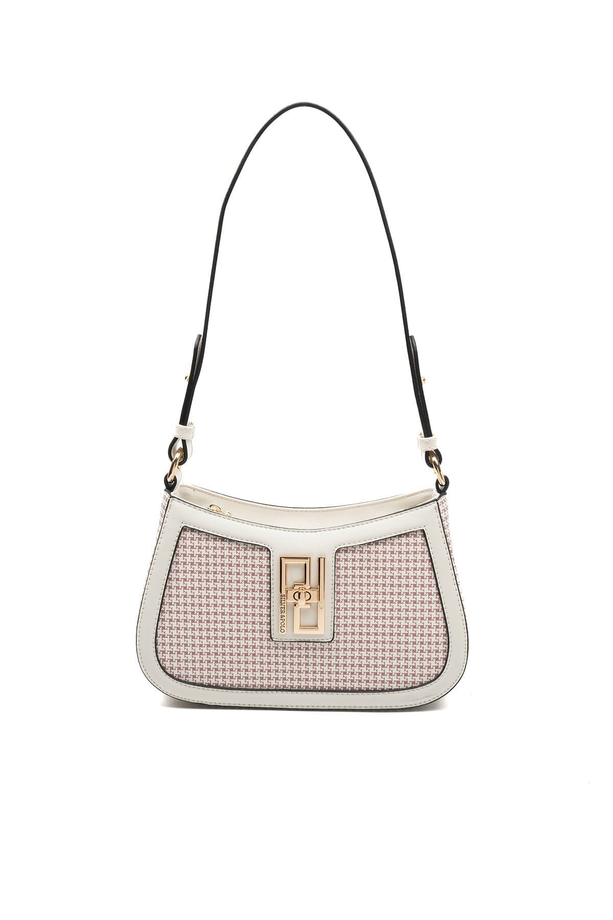 Silver & Polo SP1132 Kadın Çapraz Çanta King Desen Bordo-Kemik