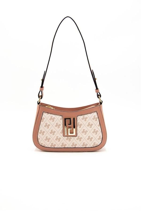 Silver & Polo SP1132 Kadın Çapraz Çanta Monogram Pembe-Somon