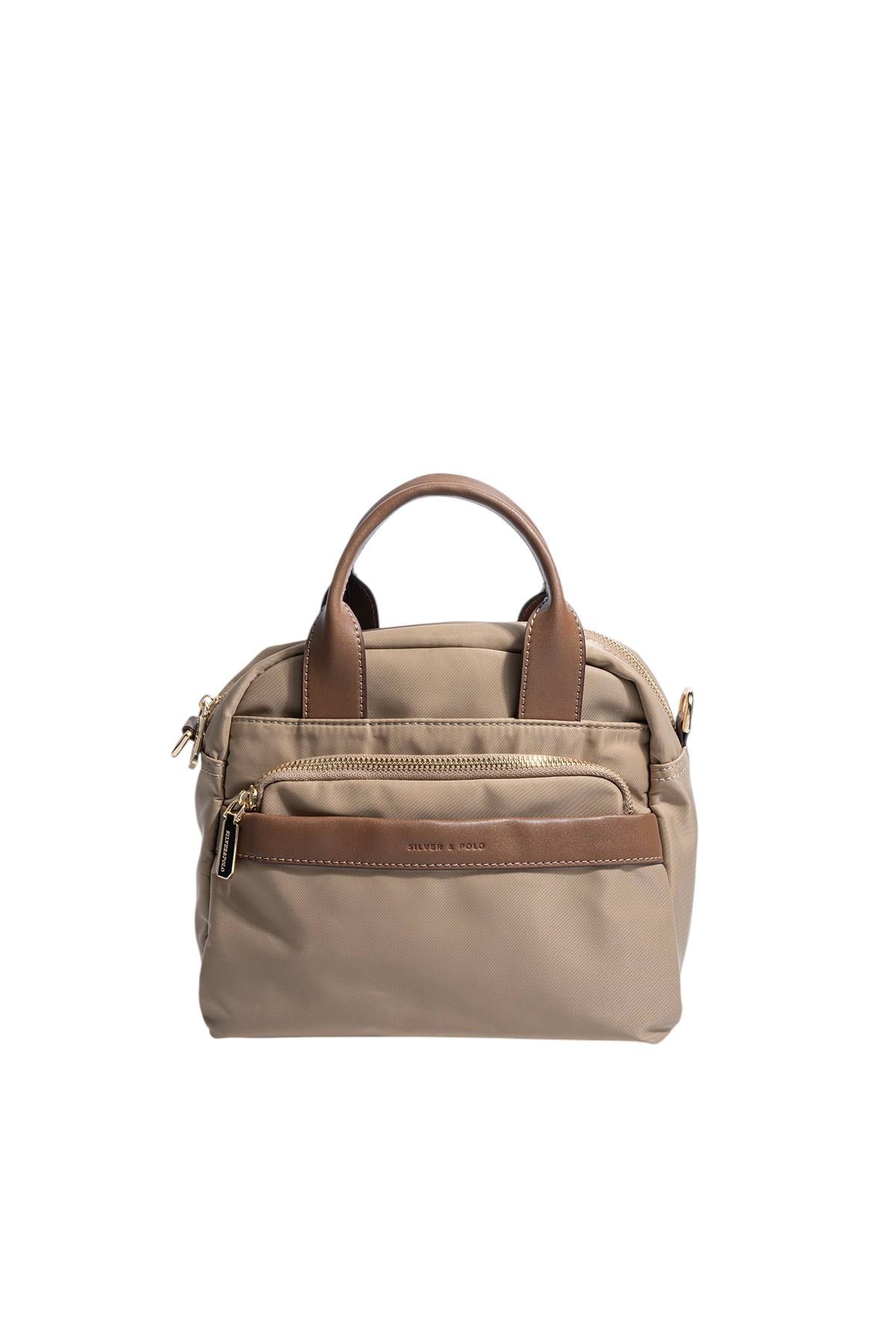 Silver & Polo SP1216 Kadın El Çantası Saten Vizon-Camel
