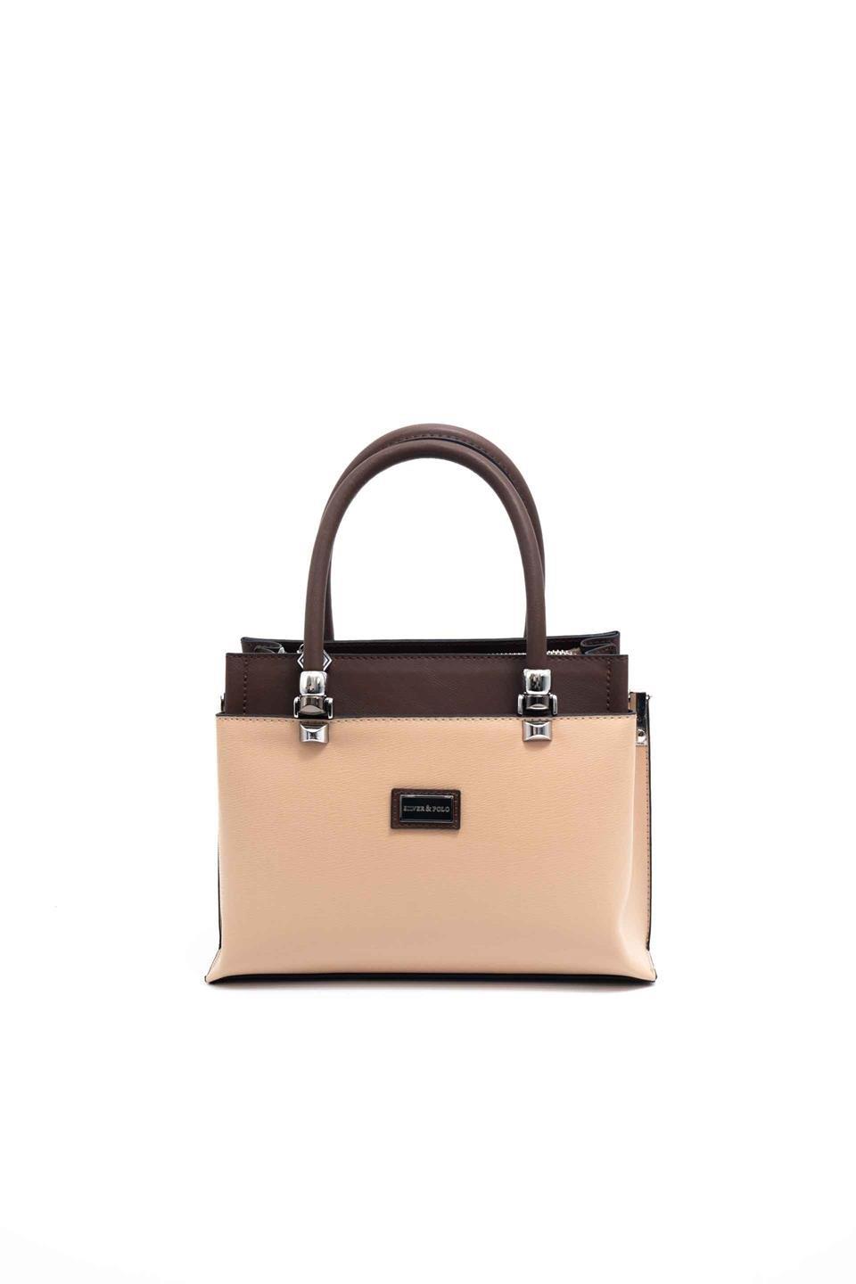 Silver & Polo SP826 Kadın El Çantası Düz Nut-Kahve
