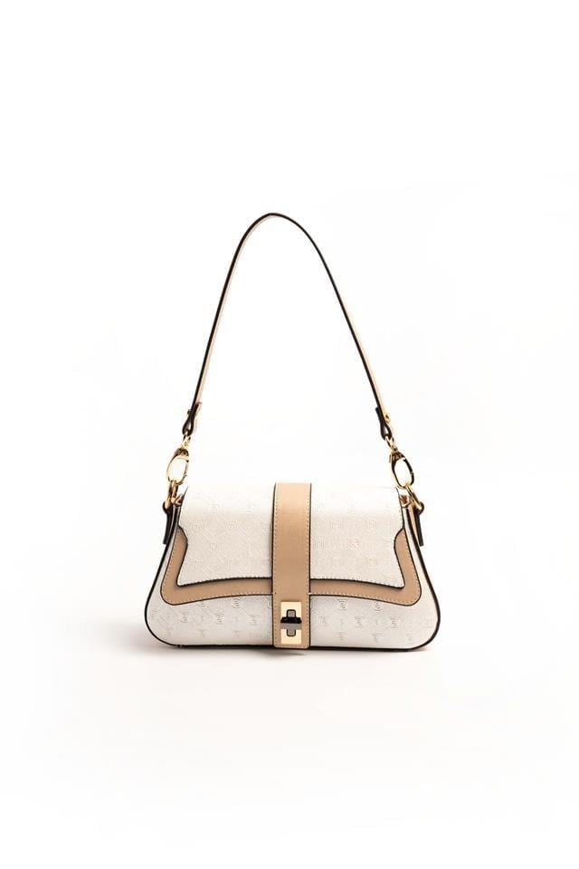 Silver & Polo SP1177 Kadın Omuz Çantası Logolu Sedef-S.Nut