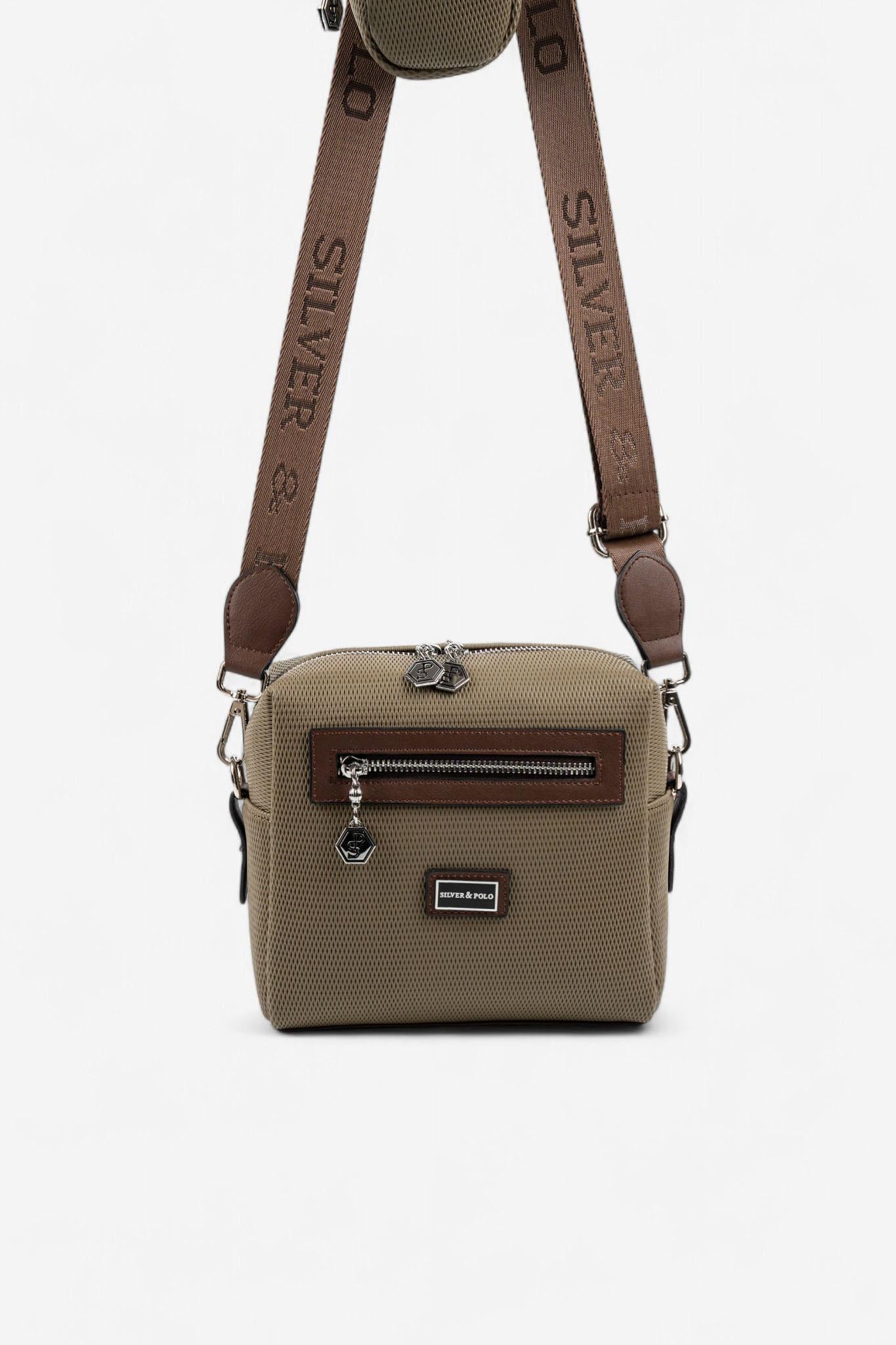 Silver & Polo SP1038 Kadın Çapraz Çanta Petek L.Haki-Kahve