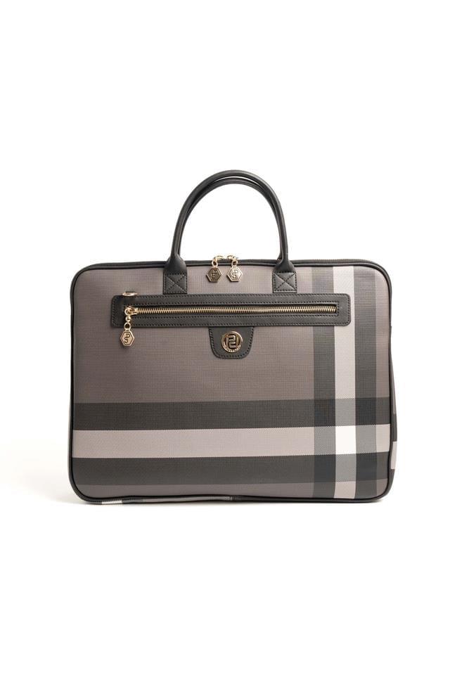 Silver & Polo SP1175 Kadın Laptop & Evrak Çantası Ekose Siyah