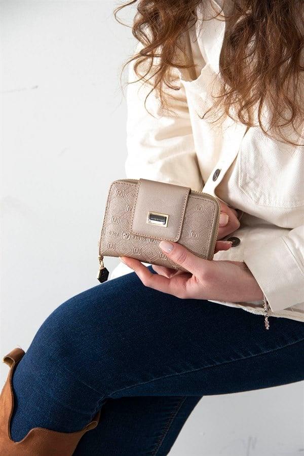 Silver & Polo SP935 Kadın Cüzdan & Kartlık Logolu Nut-S.Nut