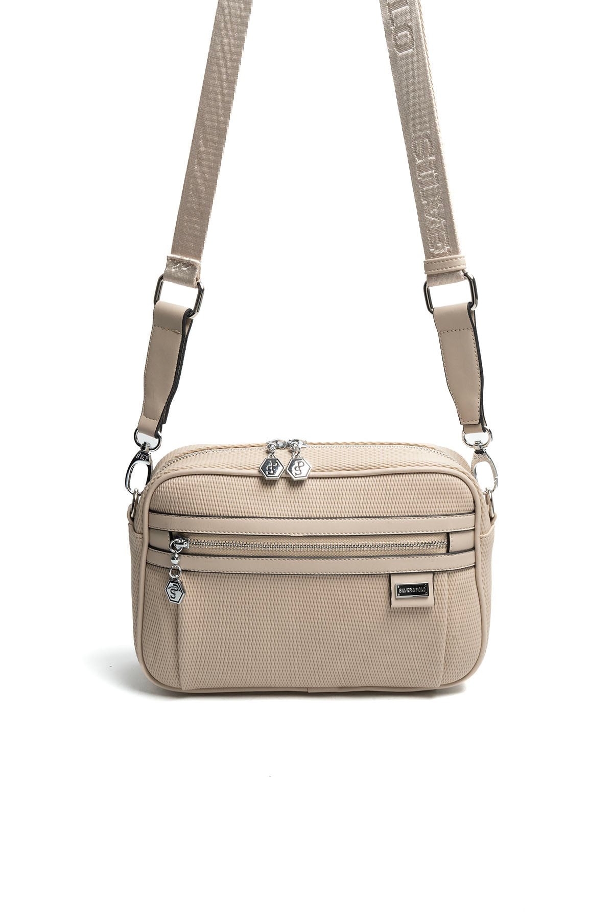 Silver & Polo SP1280 Kadın Çapraz Çanta Petek Kum Beji-Kum Beji