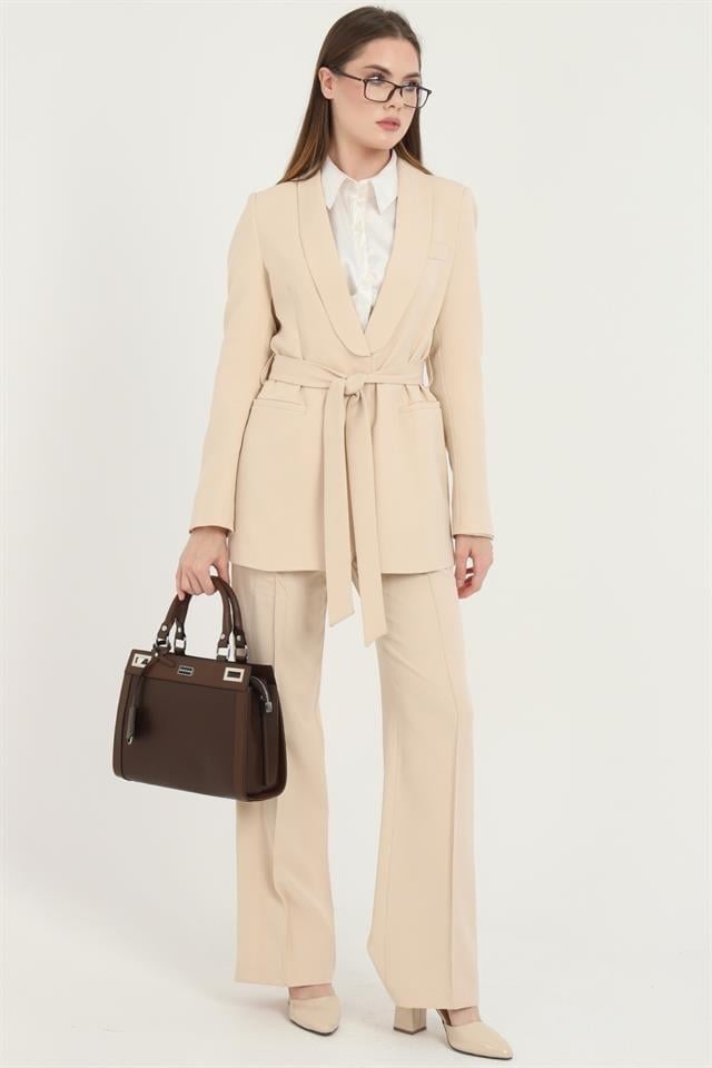 Silver & Polo SP1174 Kadın El Çantası Düz Kahve-Kahve