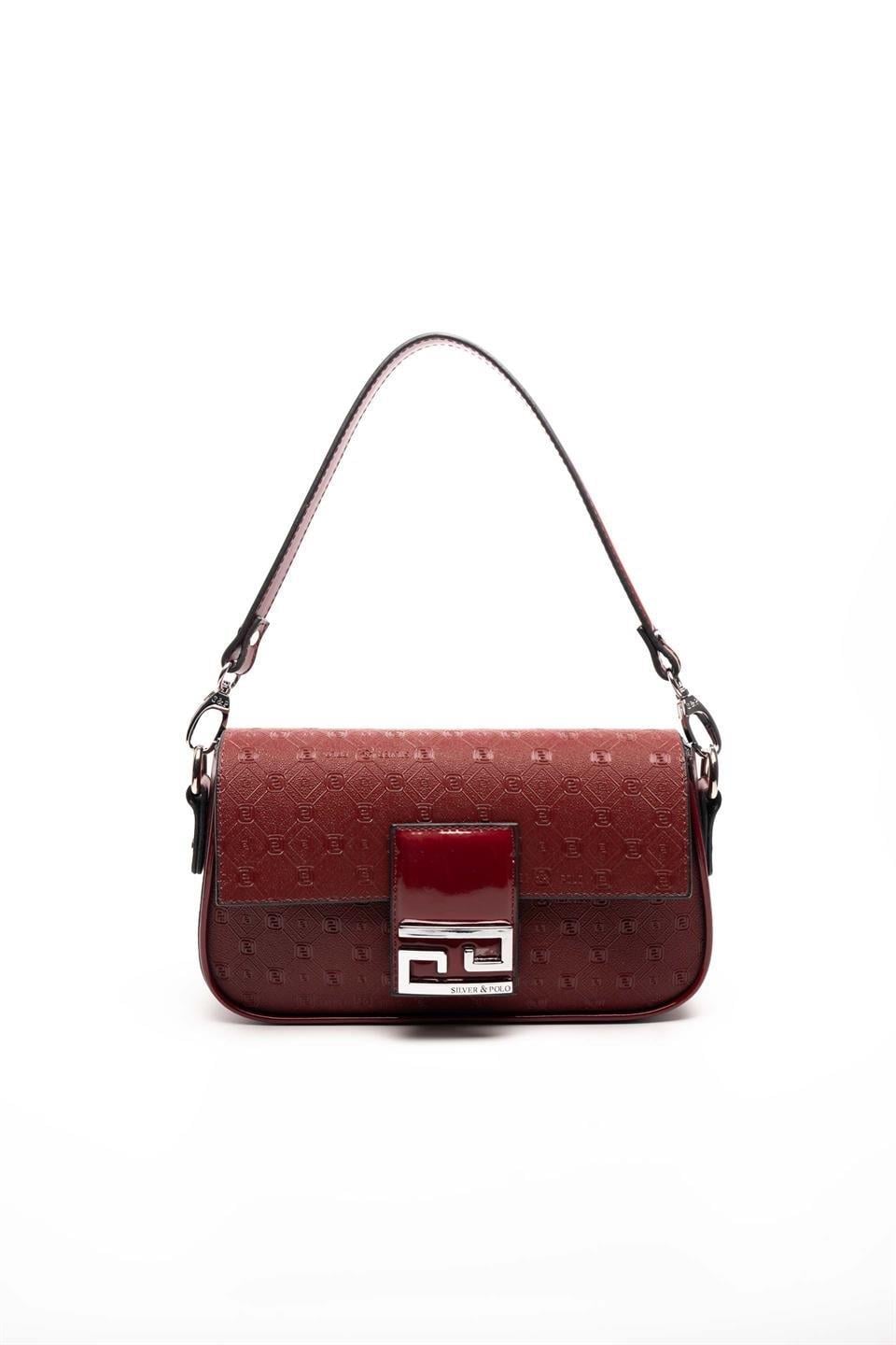 Silver & Polo SP1179 Kadın Omuz Çantası Fashion Bordo-Zara Bordo-Rugan Bordo