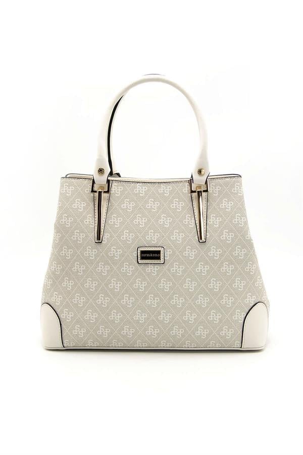 Silver & Polo SP667 Kadın El Çantası Monogram Taş-Kemik