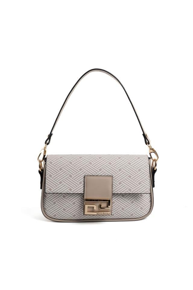 Silver & Polo SP1179 Kadın Omuz Çantası Ç.Örgü Bej-Kum