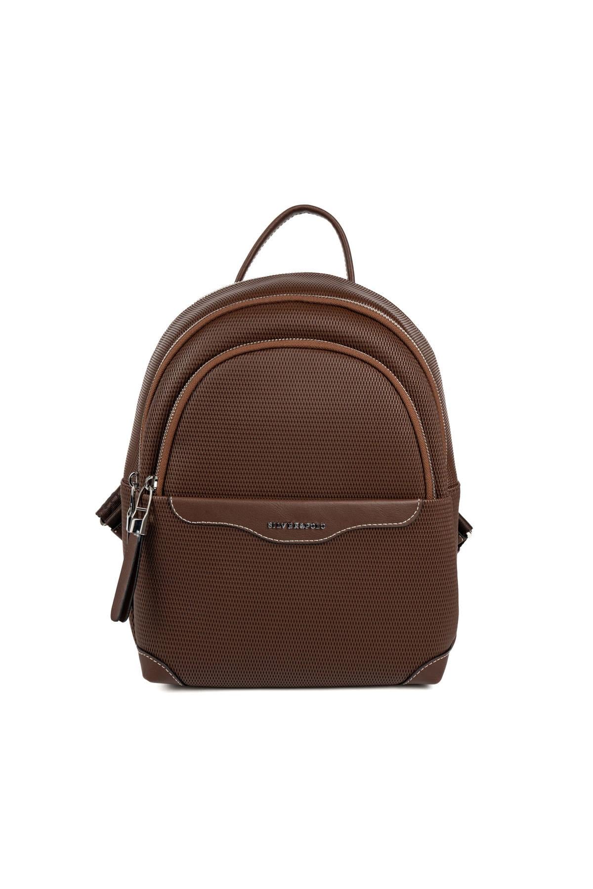 Silver & Polo SP1265 Kadın Sırt Çantası Petek Kahve