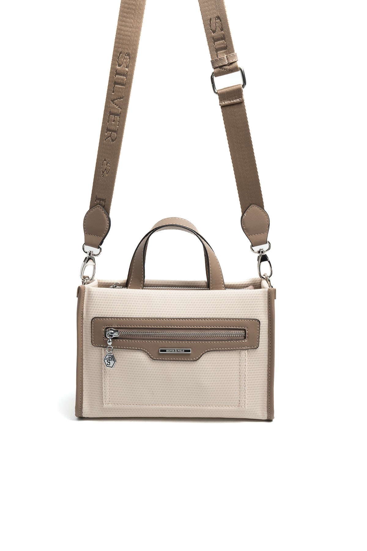 Silver & Polo SP1271 Kadın El Çantası Petek Bej-Latte