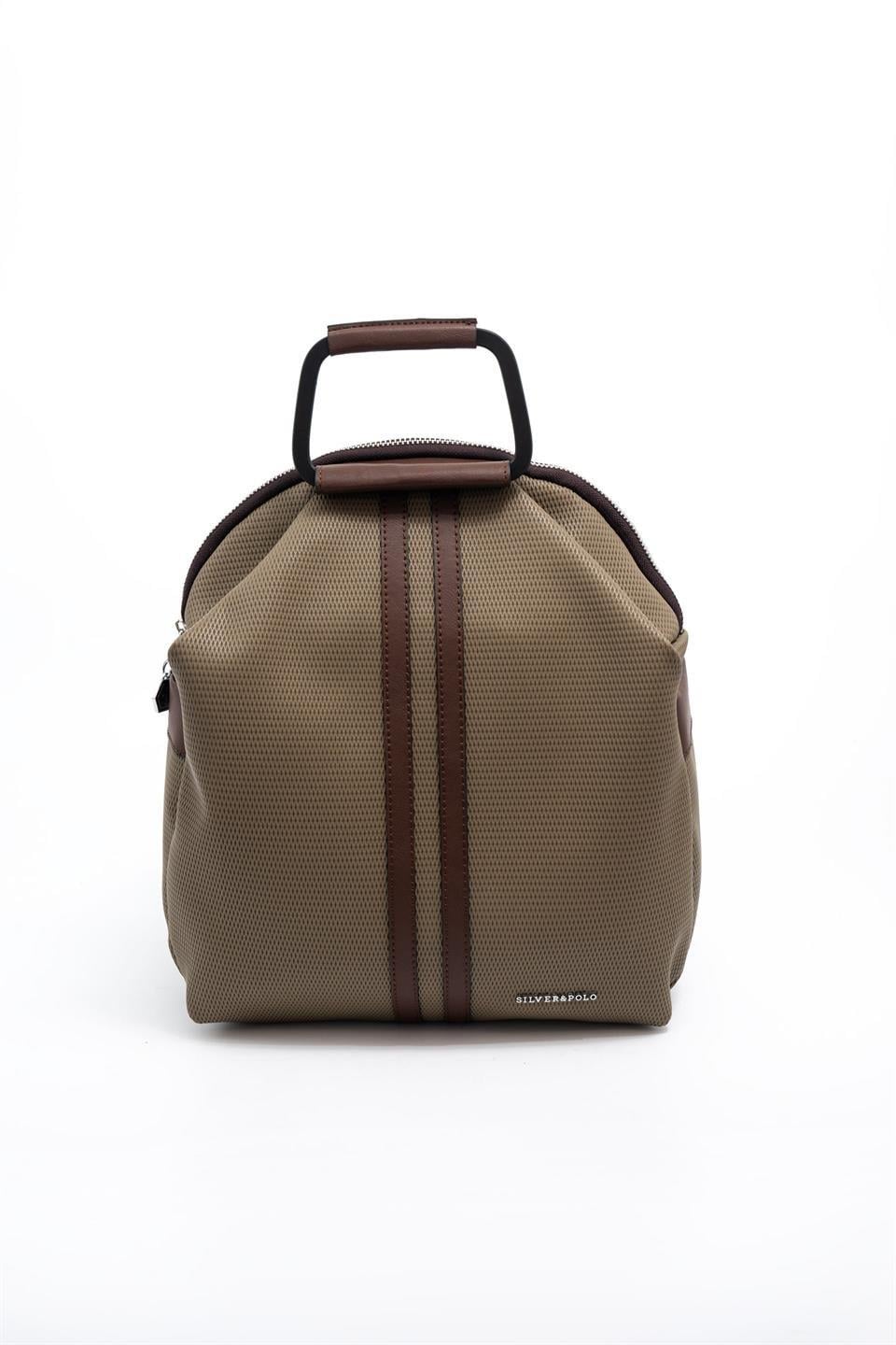 Silver & Polo SP771 Kadın Sırt Çantası Petek L.Haki-Kahve