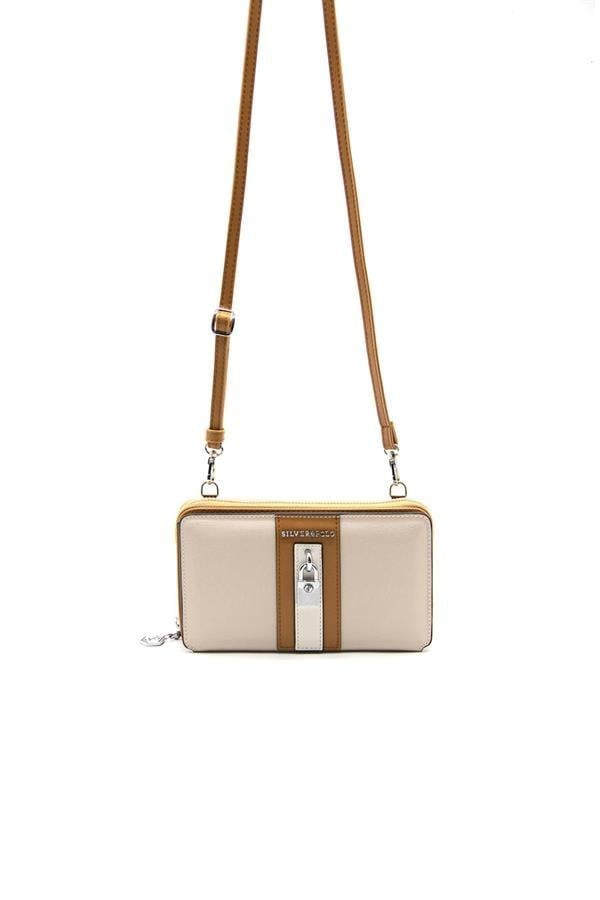Silver & Polo SP1138 Kadın Telefon Çantası Düz Bej-A.Taba