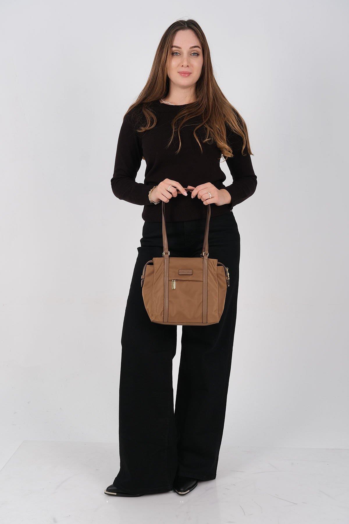 1215 Kadın Omuz Çantası  Tütün-Kahve