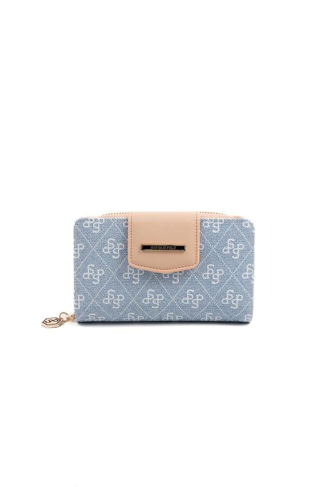 Silver & Polo SP1202 Kadın Cüzdan & Kartlık Monogram Mavi-Ten