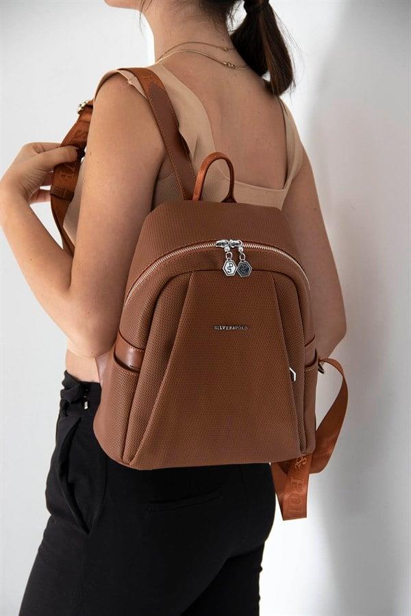 Silver & Polo SP926 Kadın Sırt Çantası Petek Taba