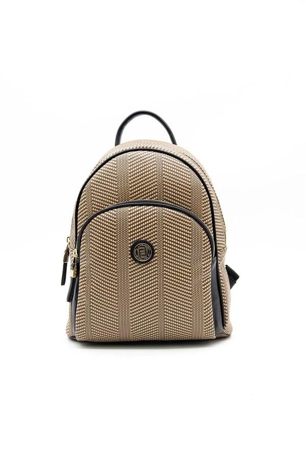 Silver & Polo SP1062 Kadın Sırt Çantası Hasır Nut-Siyah