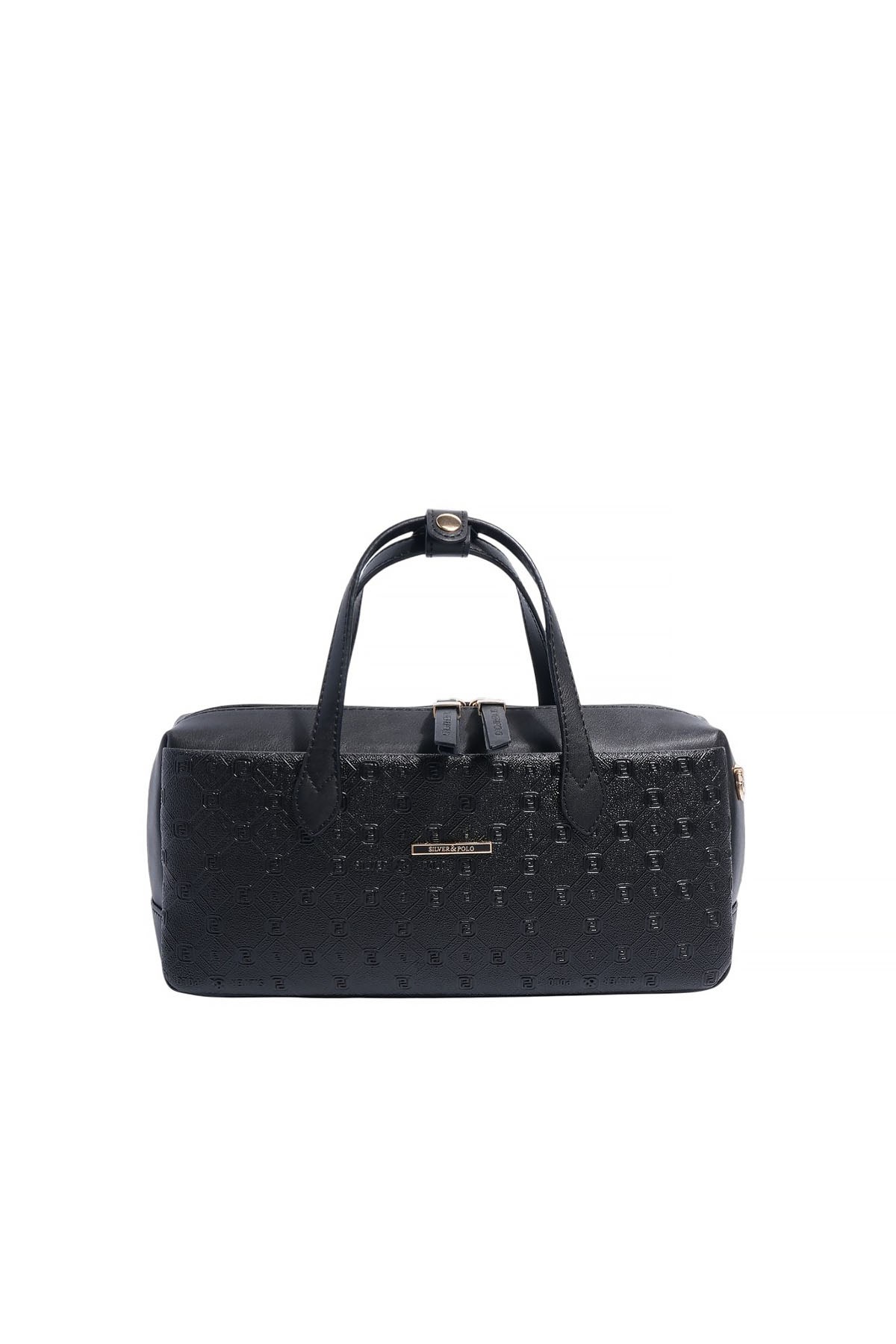 Silver & Polo SP1276 Kadın El Çantası Logolu Siyah-Siyah