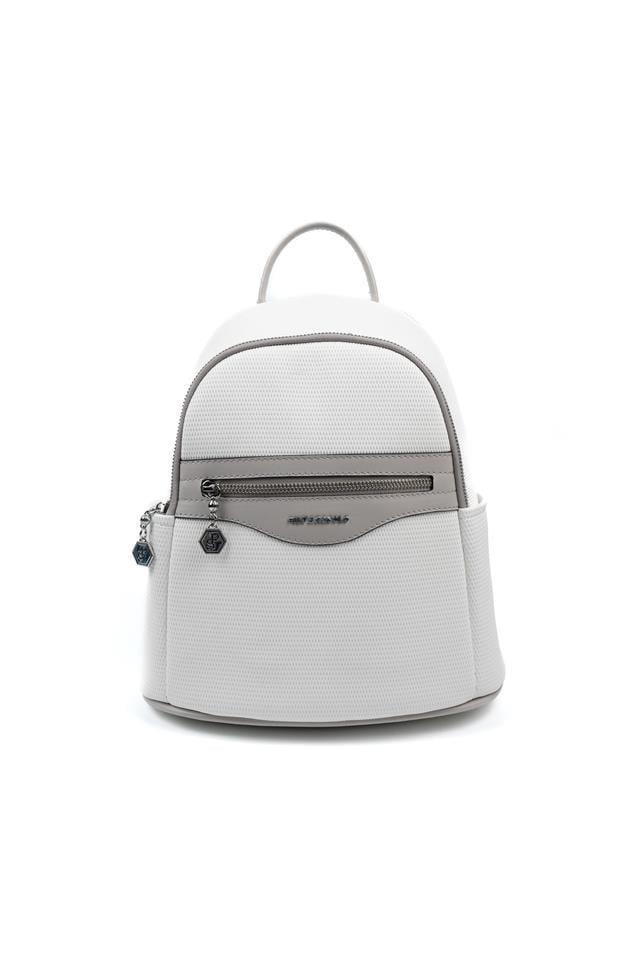 Silver & Polo SP1161 Kadın Sırt Çantası Petek Beyaz-A.Gri
