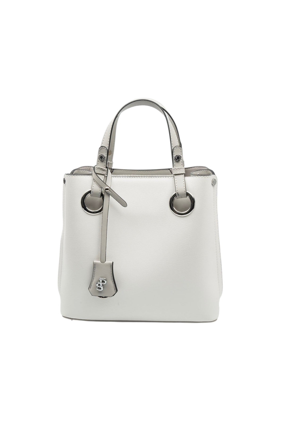 Silver & Polo SP975 Kadın El Çantası Düz Beyaz-A.Gri