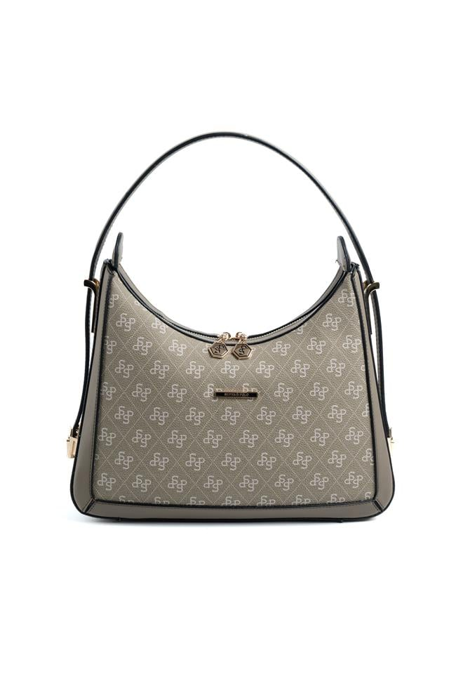 Silver Polo SP1187 Kadın Omuz Çantası Monogram Y.Yeşil-Y.Yeşil