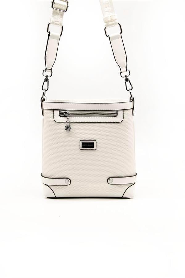 Silver & Polo SP1120 Kadın Çapraz Çanta Petek Beyaz