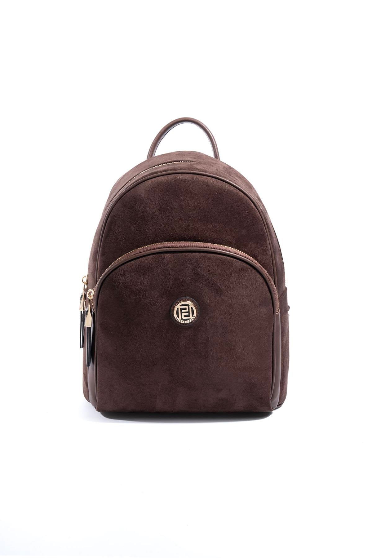 Silver & Polo SP1062 Kadın Sırt Çantası Süet Kahve