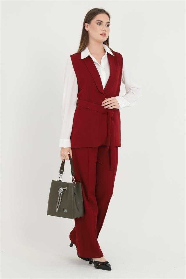 Silver & Polo SP967 Kadın Çapraz Çanta Düz Zeytuni