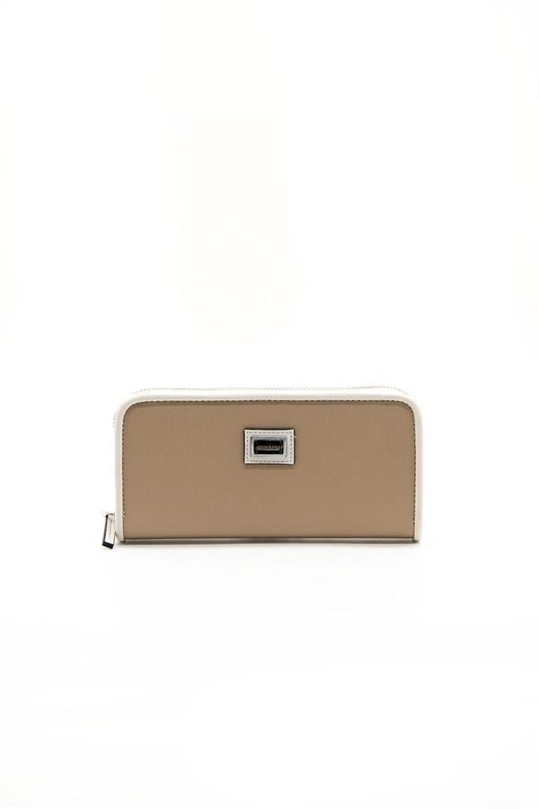 Silver & Polo SP665 Kadın Cüzdan & Kartlık Düz Nut-Kemik