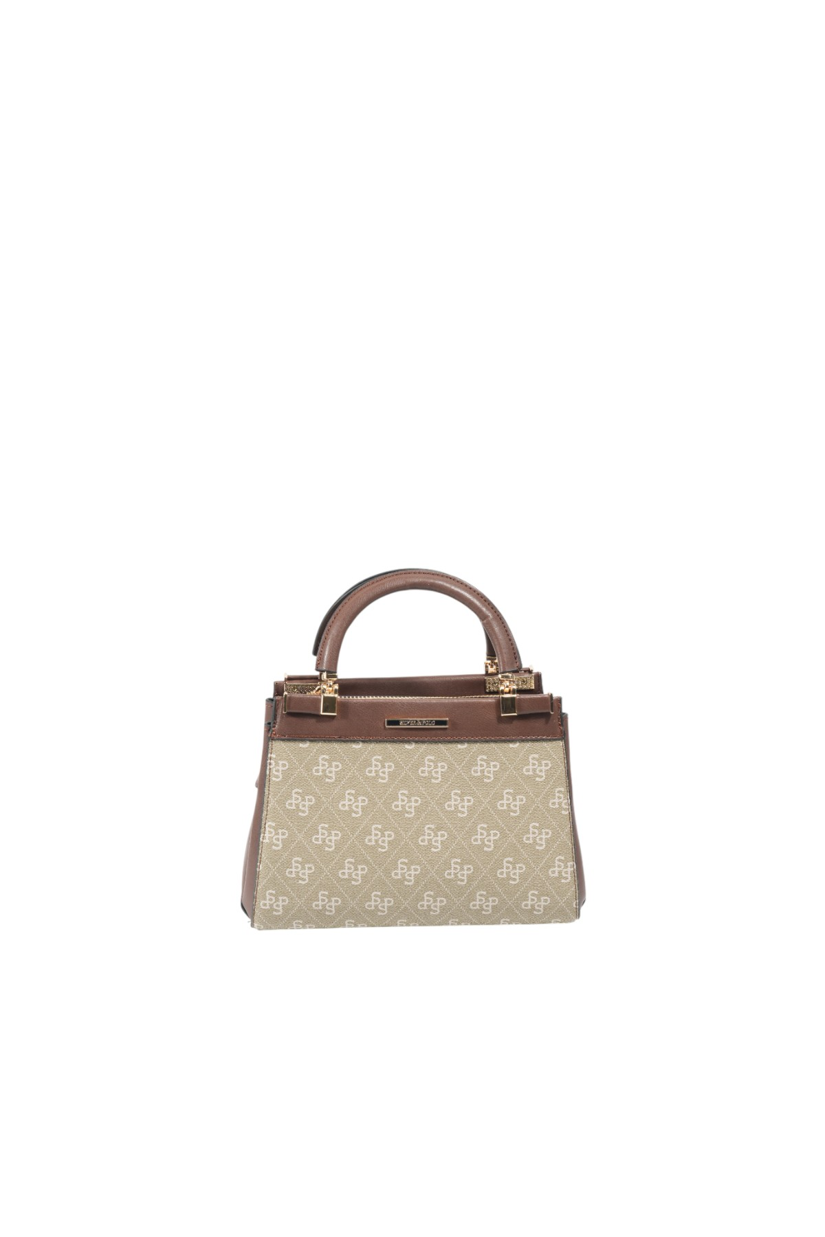 Silver & Polo SP1193 Kadın El Çantası Monogram Y.Yeşil-Kahve