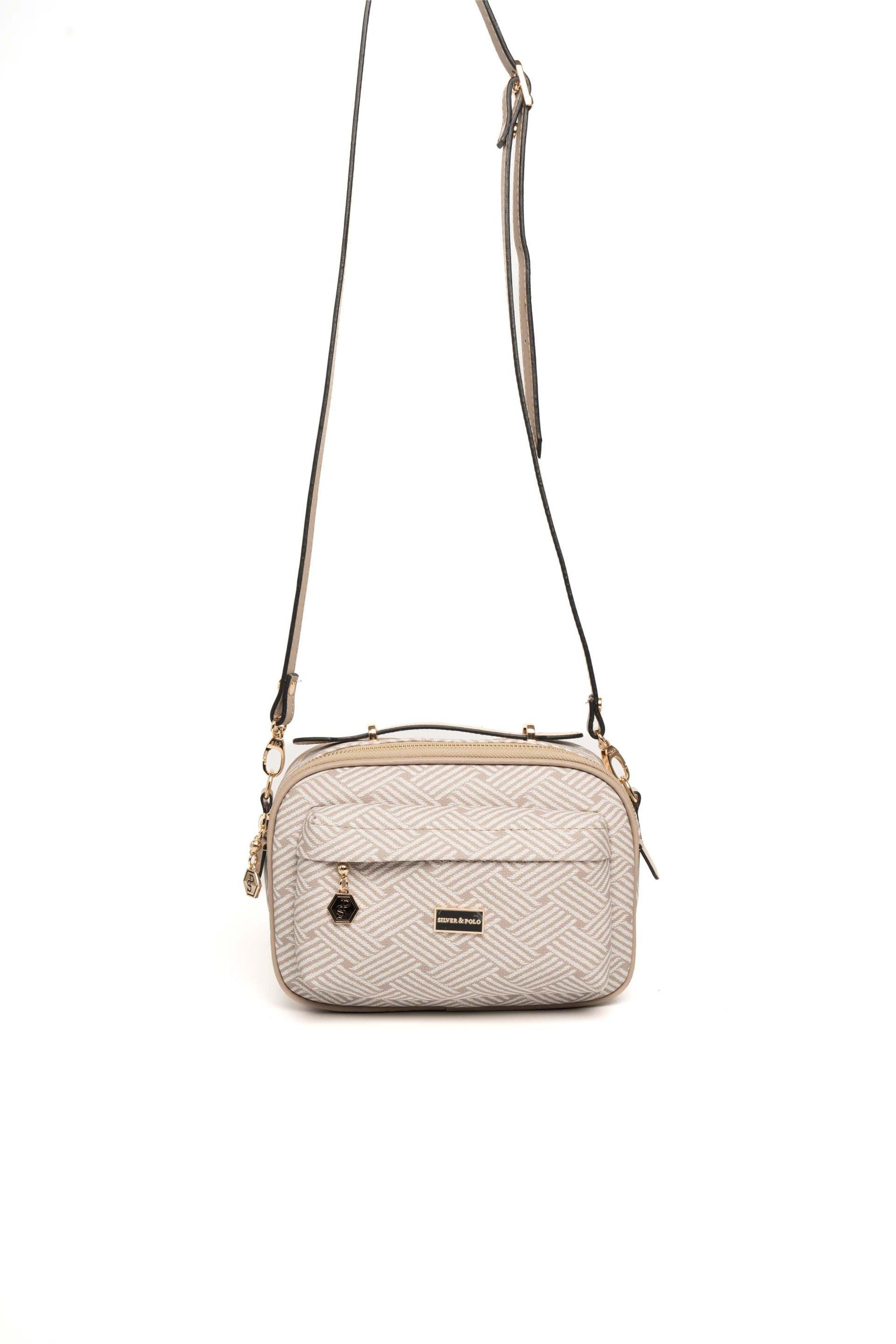 Silver & Polo SP1186 Kadın Çapraz Çanta Ç.Örgü Bej-Kum