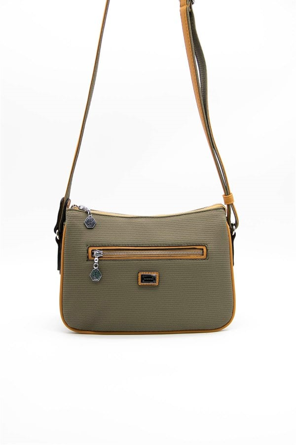 Silver & Polo SP818 Kadın Çapraz Çanta Petek L.Haki-Camel