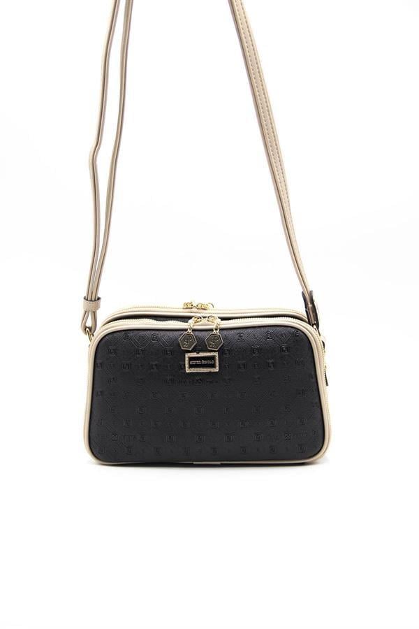 Silver & Polo SP899 Kadın Çapraz Çanta Logolu Siyah-S.Nut