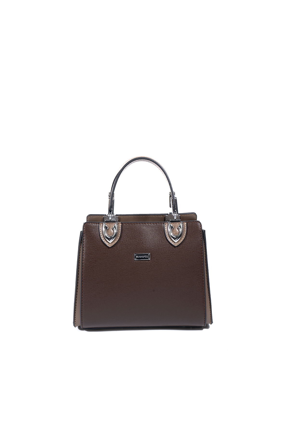 Silver & Polo SP1133 Kadın El Çantası Düz Kahve-Vizon