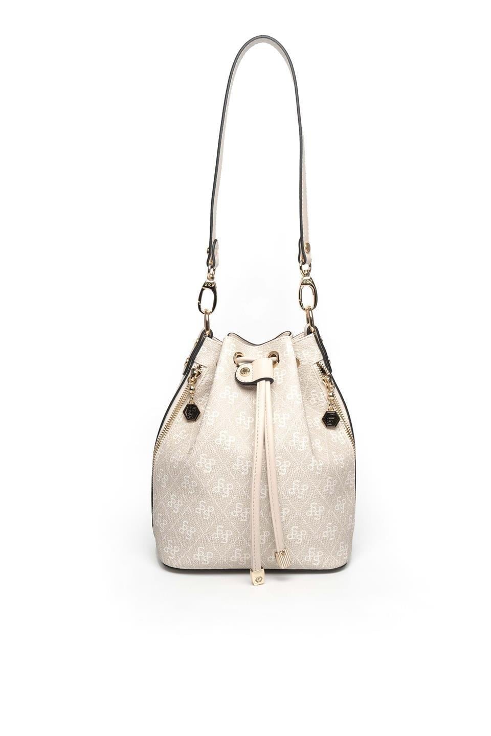 Silver Polo SP1137 Kadın Omuz Çantası Monogram Taş-Kemik
