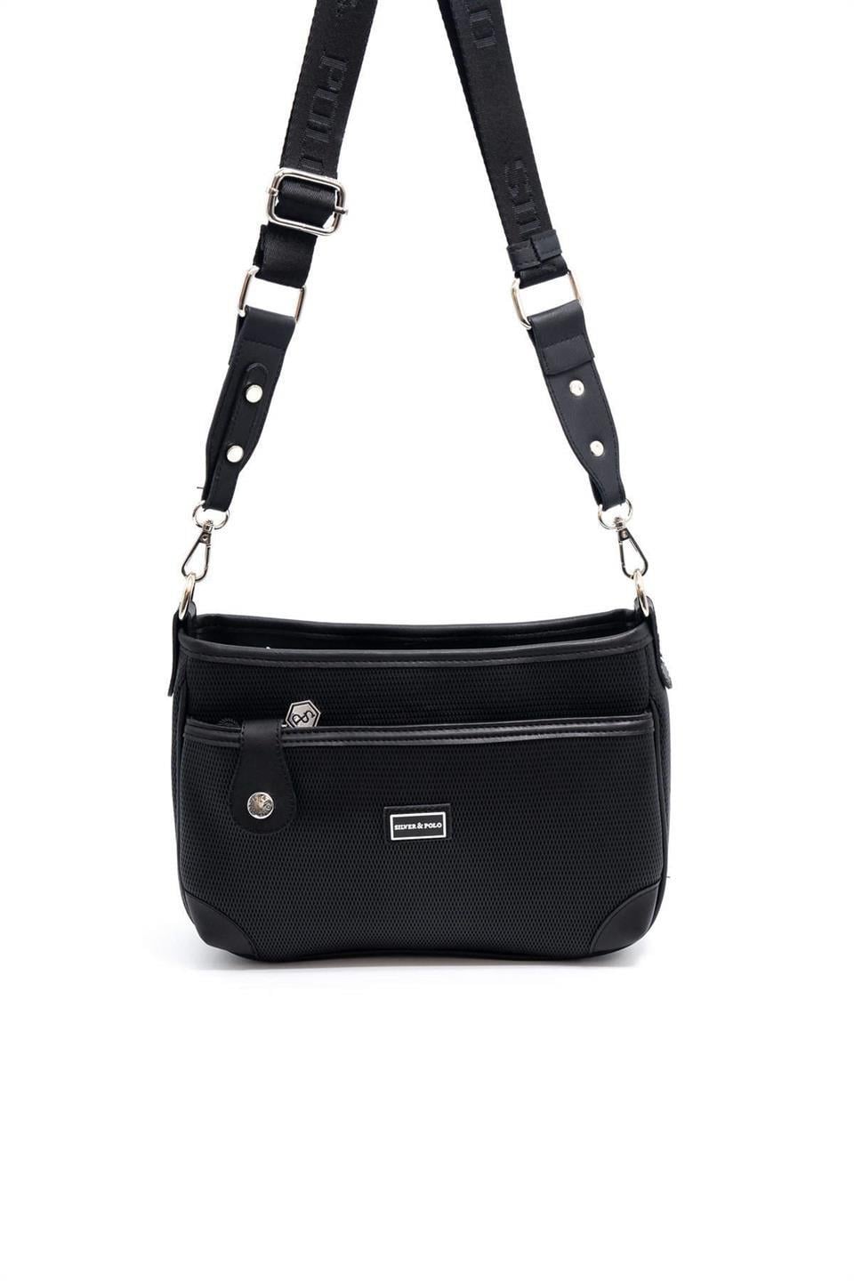 Silver & Polo SP1160 Kadın Çapraz Çanta Petek Siyah