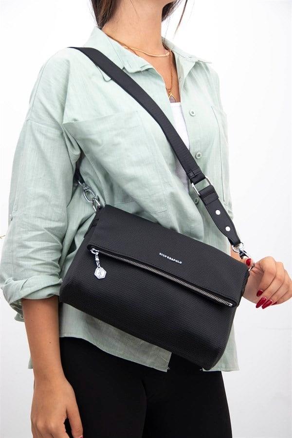 Silver & Polo SP963 Kadın Çapraz Çanta Petek Siyah