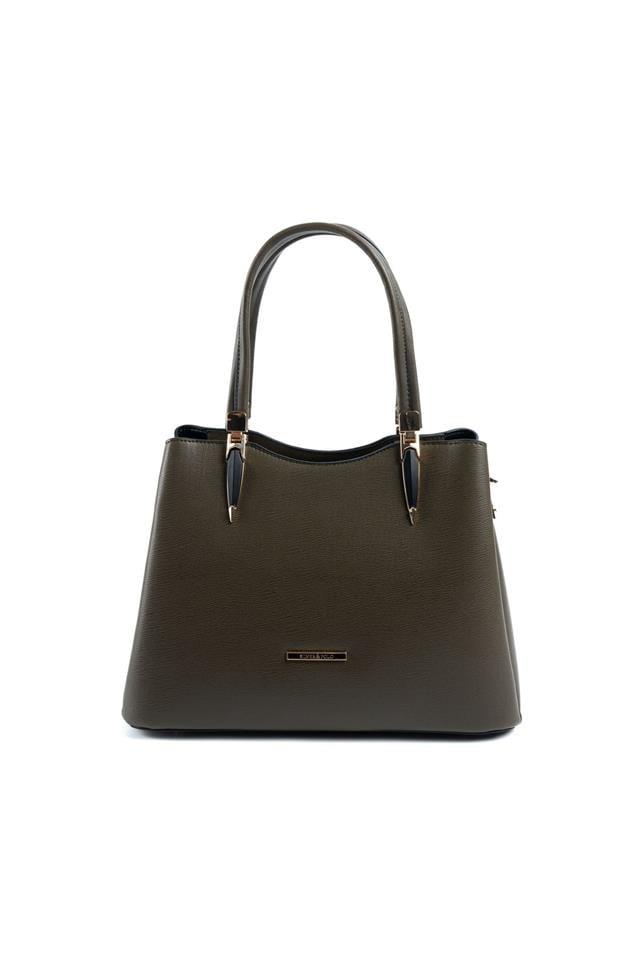 Silver & Polo SP1205 Kadın El Çantası Düz Zeytuni